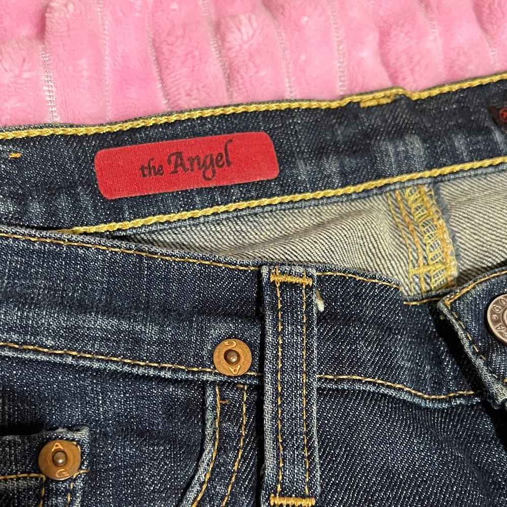 Angel Women's Denim Jeans with Yellow Stitching